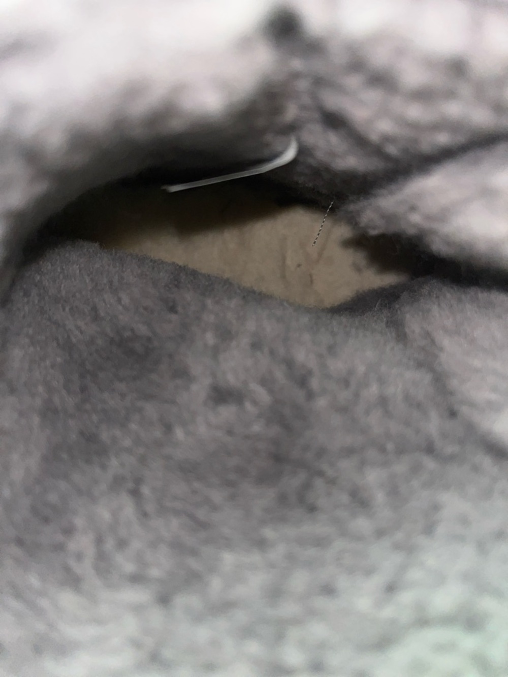 UGG Charcoal Gray Shearling Bow Back Ankle Boots - Picture 5 of 6